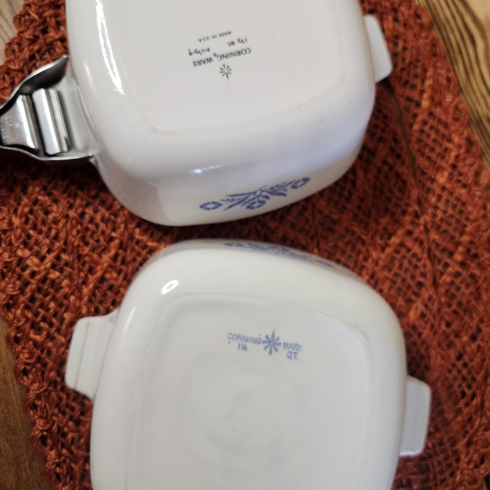 VINTAGE CorningWare 3 piece‎ Set. Blue Cornflower. - Picture 4 of 8